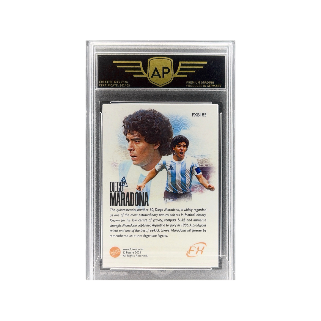2025 Futera FX World Football Series 2 FXB185 Diego Maradona (9.5